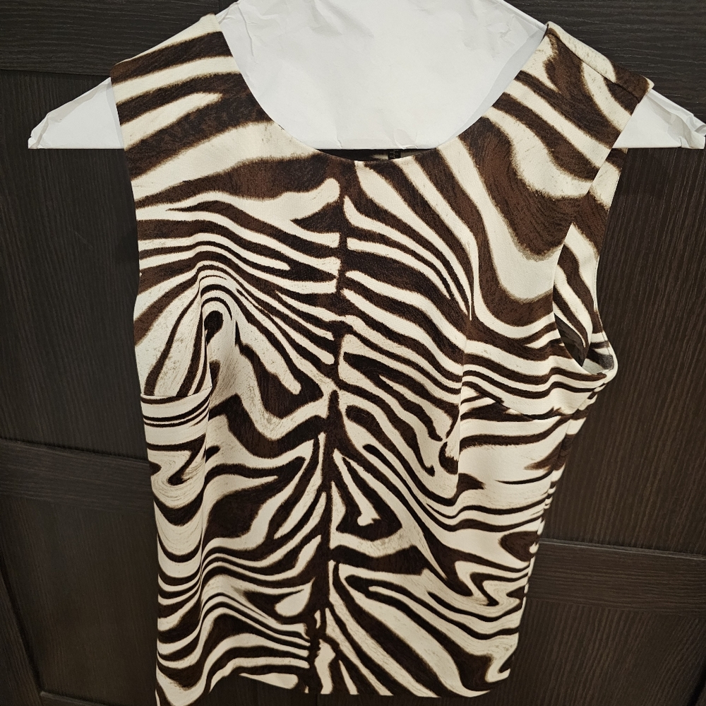 Michael Kors Zebra gols Zippered top